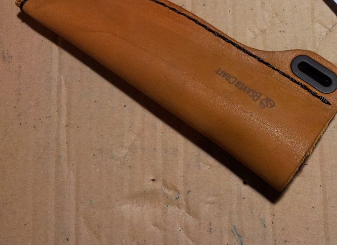 Leather scabbard for carving knife - BeaverCraft SH1