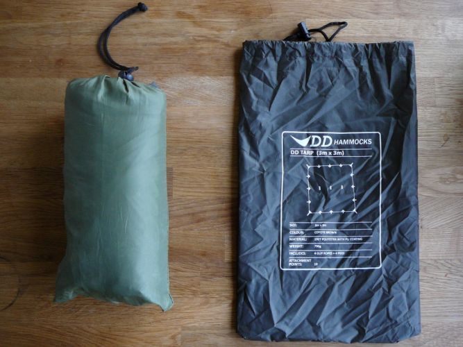 Camping Sheet - Tarp 3x3 - DD Hammocks - Coyot Brown