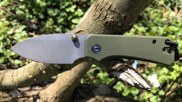 CIVIVI Baby Banter Green G10 knife, Gray Stonewashed by Ben Petersen (C19068S-5)