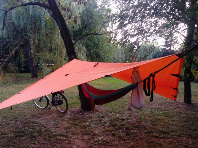Camping Sheet - Tarp 3x3 - DD Hammocks - Orange