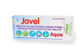 JAVEL AQUA water sanitizing treatment tablets 20 pcs.