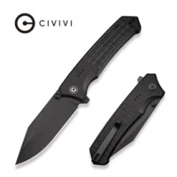 Civivi Tacticorix Black G10 Folding Knife, Black Stonewashed Nitro-V (C23055-1)