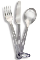 Titanium Touring Cutlery - Optimus Titanium 3-Piece Cutlery Set