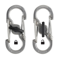Nite Ize - S-Biner MicroLock Carabiner - Black - 2Pack - LSBM-01-2R3