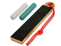 Leather polishing belt Double-sided with green and white polishing paste (25g) LS9P2