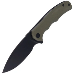 Civivi Mini Praxis OD Green G10 Folding Knife, Black Stonewashed D2 (C18026C-1CP)