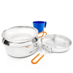 Menagerie - Cookware Set - GSI Glacier Stainless 1 Person Mess Kit