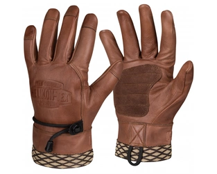 Helikon Woodcrafter leather gloves - brown