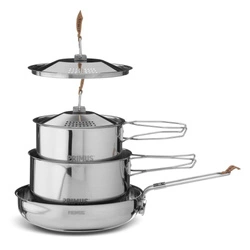 Primus - CampFire Cookset Stainless Steel Travel Pot Set - Small