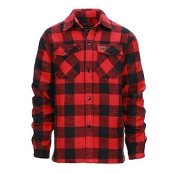 Longhorn Lumberjack Flannel Shirt - Red