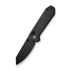 Civivi Yonder Knife Dark Green Canvas Micarta, Black Stonewashed 14C28N by Zac Whitmore (C23073B-1)