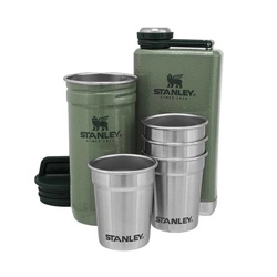 Set of 4 glasses + flask Stanley Adventure - Olive