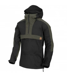 Helikon Woodsman Anorak Jacket - Black / Taiga Green