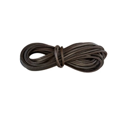 Leather thong thick 4x4 mm - 2 meters - brown dark