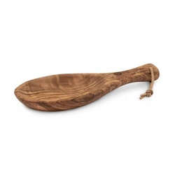 Plate - flat olive wood bowl 25 cm - Petromax - handmade