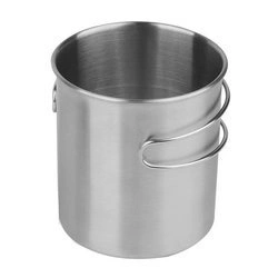 Steel mug with folding handle - 0.8L - Mil-Tec