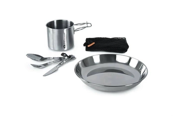 Camping Dish Set - GSI Glacier Stainless 1 Person Set