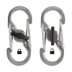 Nite Ize - S-Biner MicroLock Carabiner - Black - 2Pack - LSBM-01-2R3