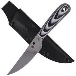 Spyderco Bow River G-10 Black-Gray Plain Knife (FB46GP)