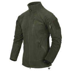 Helikon Alpha Tactical Grid Fleece Sweatshirt - Olive Green