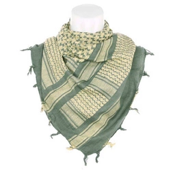 101INC - Arafat (Shemagh) PLO scarf - Sage Green/Tan