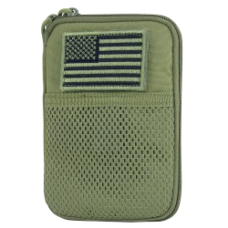 Condor EDC Pocket Pouch + US Flag Patch Organizer - Green OD - MA16-001