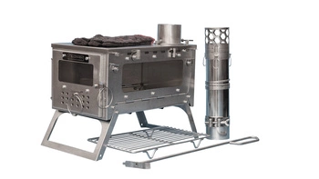 Bushmen - Fastfold Camping Stove S2W Tent Stove - Compact - with two windows