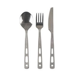 Steel hiking cutlery - Lifeventure Camping Cutlery Set