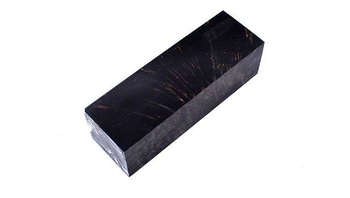 Stabilized Wood Karelian Birch X-CUT - Black - Block