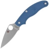 Spyderco UK Penknife Cobalt Blue FRN Satin CP-SPY27 Plain Folding Knife (C94PCBL)