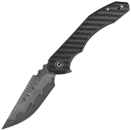 Civivi Bluetick Black G10 Folding Knife, Damascus by Bryan Montalvo (C23050-DS2)