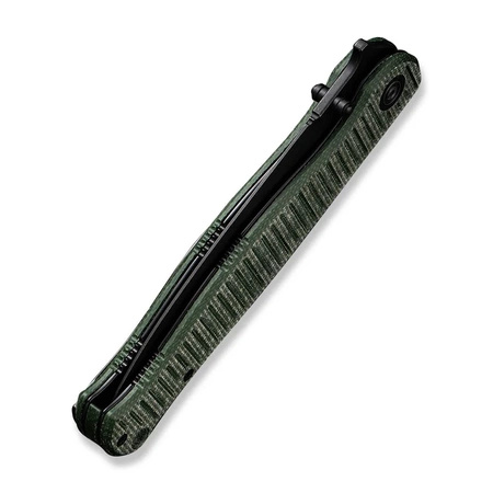 Civivi RS71 Green Canvas Micarta Folding Knife, Black Stonewashed Nitro-V by Robert Saniscalchi (C23025-3)