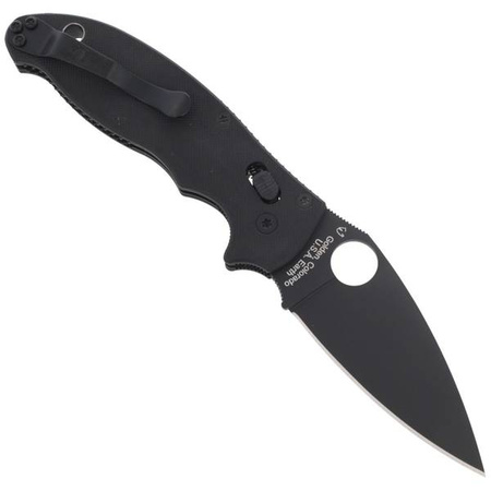 Spyderco Manix 2 G-10 Black / Black Blade Folding Knife - C101GPBBK2