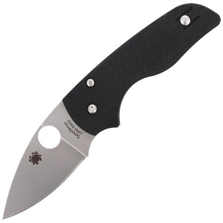 Spyderco Lil' Native G-10 Black Compression Lock Plain Folding Knife (C230GP)