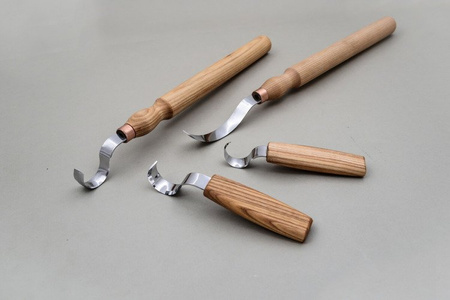 Set of 4 Spoon Carving Knives - BeaverCraft S11 - Hook Knife Set of 4 Tools