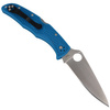 Spyderco Endura 4 FRN Blue Flat Ground Plain Folding Knife (C10FPBL)