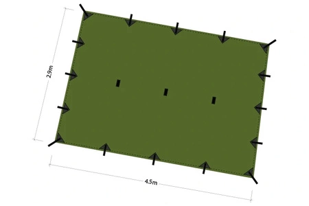 Camping Sheet - Tarp Superlight XL 4.5x3 - DD Hammocks - Olive
