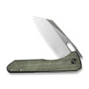 Civivi Nugz Green Canvas Micarta Folding Knife, Satin 14C28N by Matthew Wehrwein (C23060-2)
