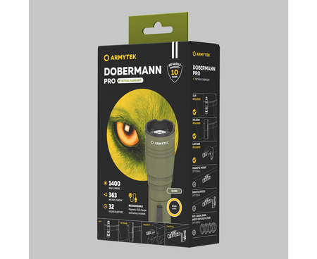 Armytek Dobermann PRO MAGNET USB flashlight Olive