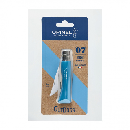 Opinel 7 Colorama Inox folding knife light blue