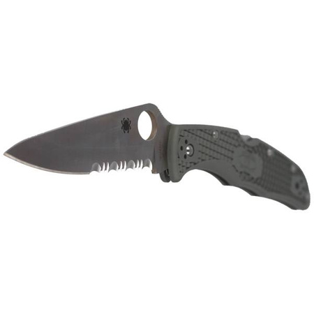 Spyderco Endura 4 Lightweight Foliage Green Combination Folding Knife (C10PSFG)