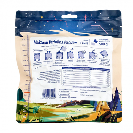 Lyommy - Freeze-dried food Pasta farfalle with salmon 500 g