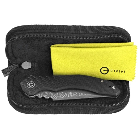 Civivi Bluetick Black G10 Folding Knife, Damascus by Bryan Montalvo (C23050-DS2)