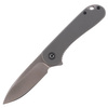 CIVIVI Elementum Flipper Gray G10 knife, Satin Finish (C907B)