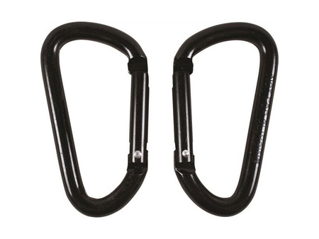 BCB carabiner 8 mm - black - 2 pcs.