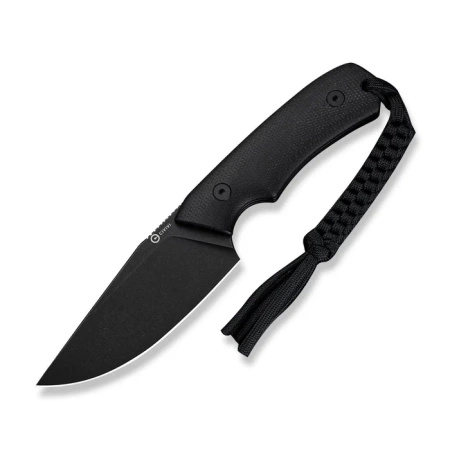 CIVIVI Gander Black Canvas Micarta, Black Stonewashed 14C28N by Matt Gentry (C24058B-2) knife