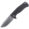 LionSteel SR22A Aluminum Black / Satin Blade Folding Knife (SR22A BS)