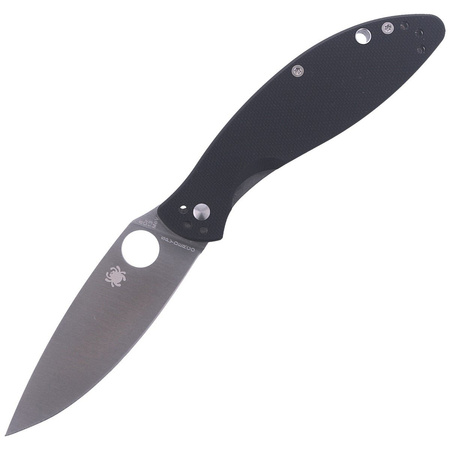 Spyderco Astute G-10 Black Plain Folding Knife (C252GP)