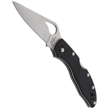 Spyderco Byrd Meadowlark 2 G-10 Black Plain Folding Knife (BY04GP2)