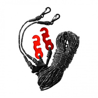 TigerWood - Reflective silk long slings - black